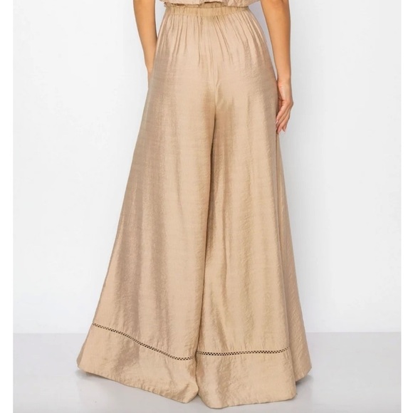 NWT dance and marvel beige wide leg pants - Picture 2 of 6